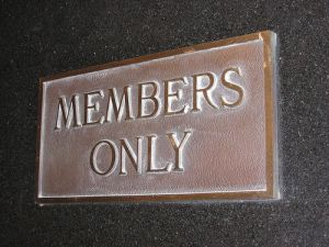 members only plaque