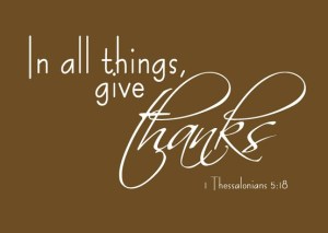 Give thanks - Thanksgiving